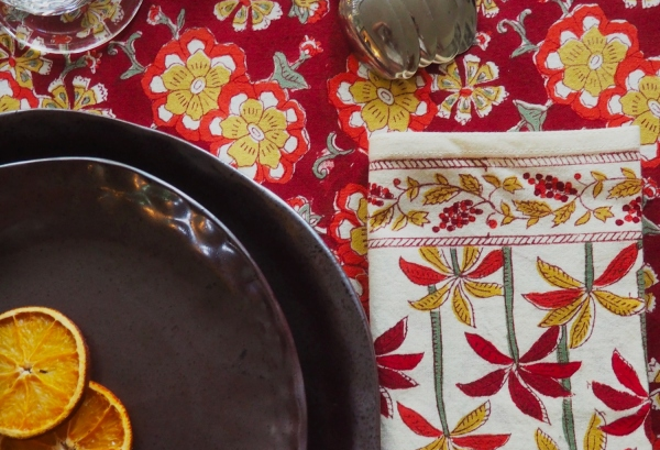 The art of table setting: When printed tablecloths invite Joy